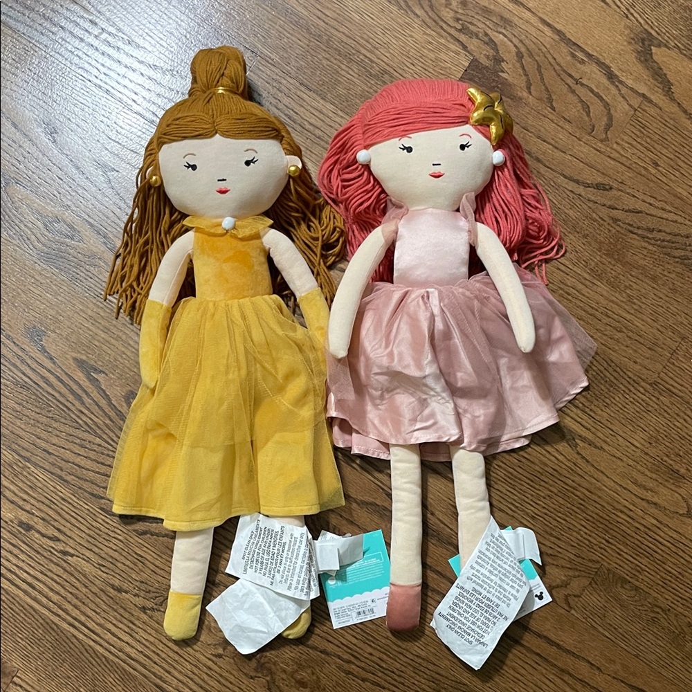 Disney Pillow Dolls Belle and Ariel